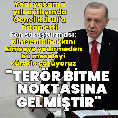 Cumhurbaşkanı Erdoğan, Genel Kurul'a hitap etti