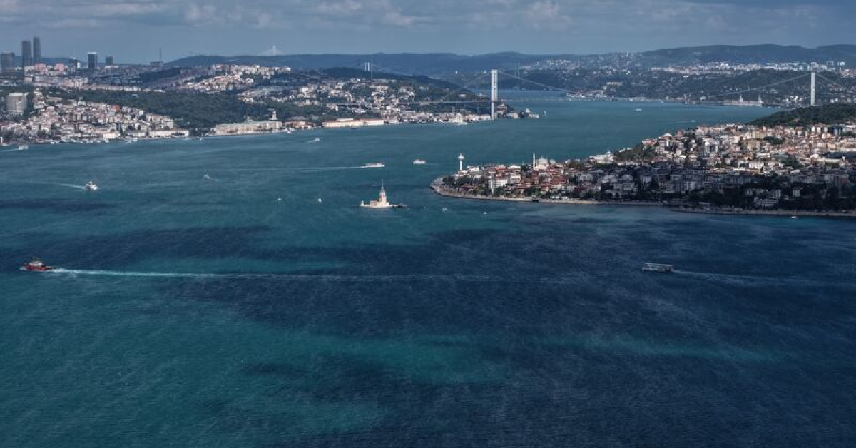 Boğazda eşsiz görüntü