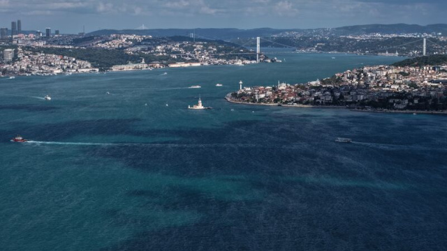 Boğazda eşsiz görüntü