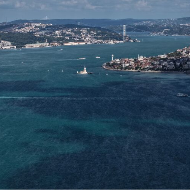 Boğazda eşsiz görüntü