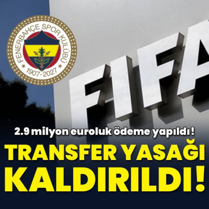 Fenerbahçe'nin transfer yasağı kaldırıldı!