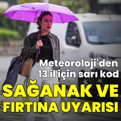 Sağanak yağmur ve fırtına uyarısı