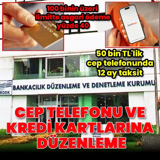 Telefon kredileri ile kredi kartlarında sınırlar değiştirildi