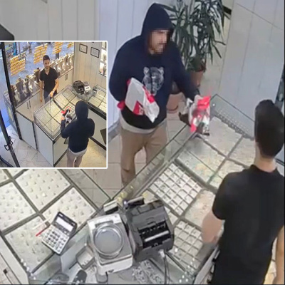 Kuyumcudan soygun anında alkışlık oyun!