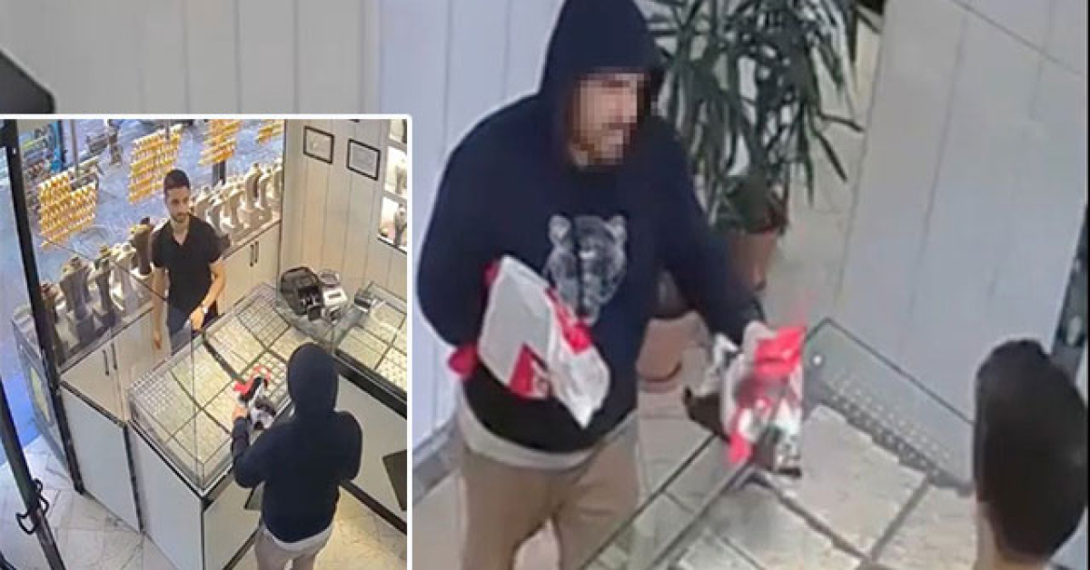 Kuyumcudan soygun anında alkışlık oyun!