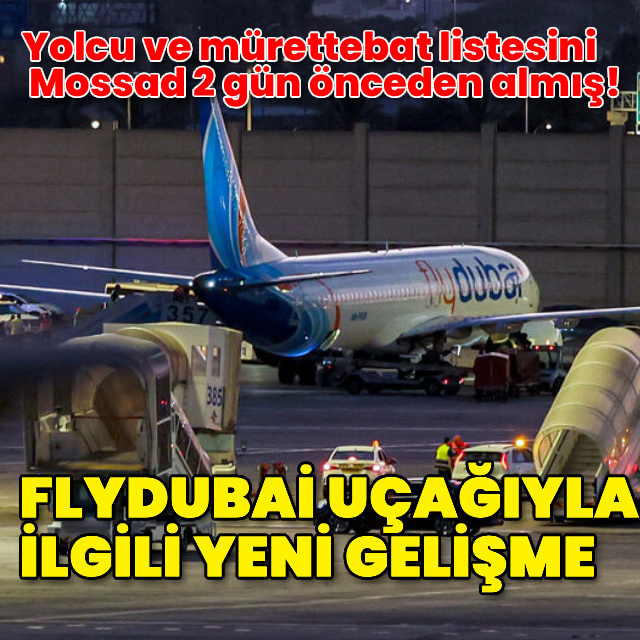 İsrail, yolcu listesini 2 gün önce almış