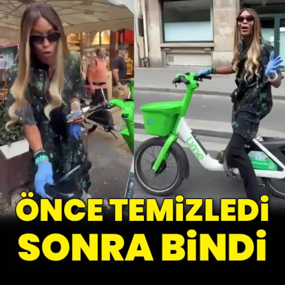 Takıntısını bisiklette de gösterdi