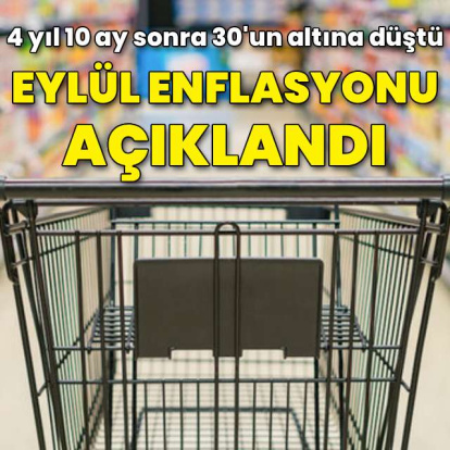 Eylül enflasyonu açıklandı