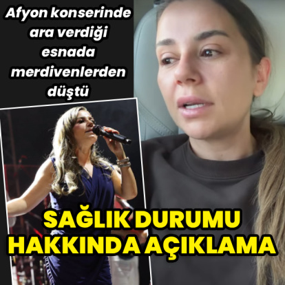 Merdivenlerden düşen şarkıcıdan açıklama