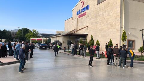 Tokat’ın Turhal ilçesindeki şeker fabrikasında kireç ocağında yapılan çalışma