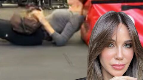 Eski manken ve sunucu Demet Şener, spor yaptığı sırada dengesini kaybederek düştü