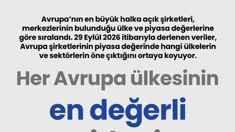 Her Avrupa ülkesinin en değerli şirketi