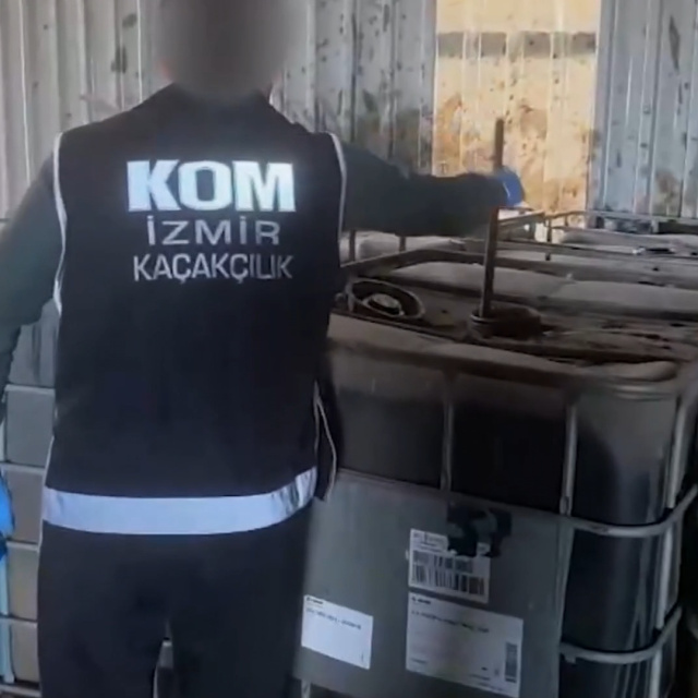 İzmir'de katı atık tesisinde ele geçirildi