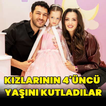 Kızlarının 4'üncü yaşını kutladılar