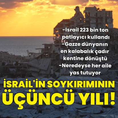 İsrail'in soykırımının 3. yılı