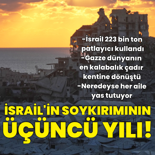 İsrail'in soykırımının 3. yılı