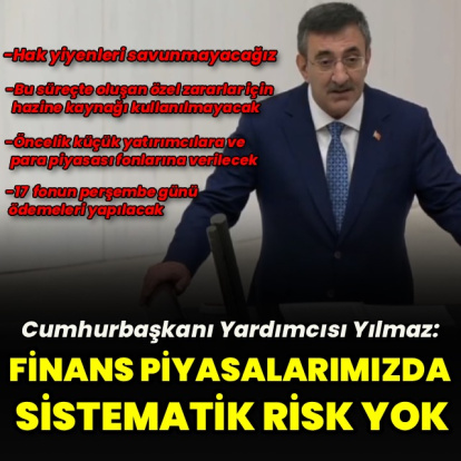 Cumhurbaşkanı Yardımcısı Yılmaz'dan TBMM'de fon bilgilendirmesi