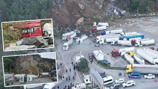 Gökten kaya yağdı! TIR parkında facia!