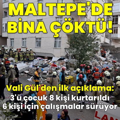 Maltepe'de 7 katlı bina çöktü! Arama kurtarma çalışmaları başladı
