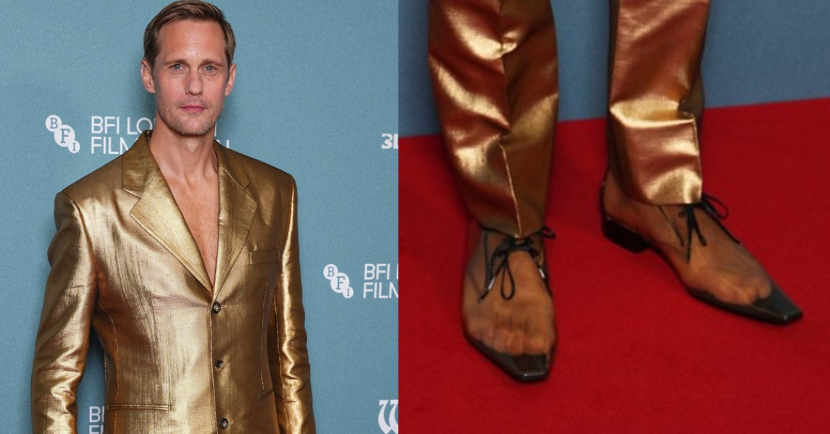 Alexander Skarsgard'ın şeffaf ayakkabıları