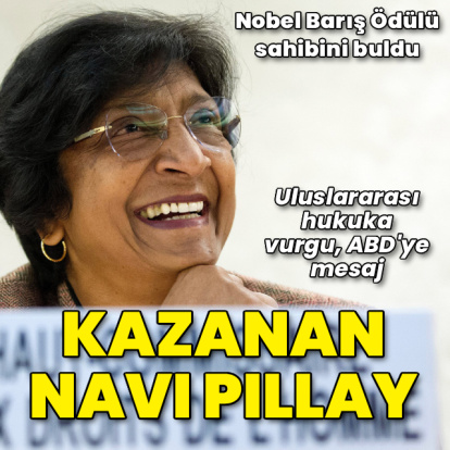 Nobel Barış Ödülü Navi Pillay'a verildi