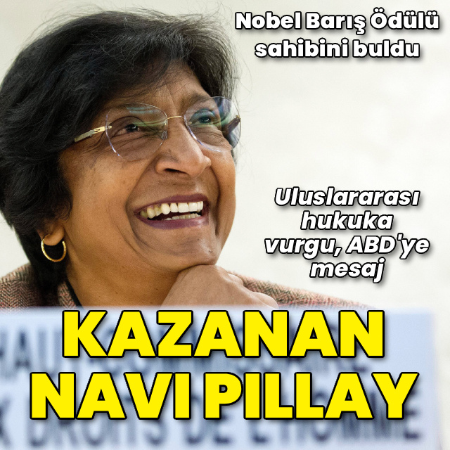 Nobel Barış Ödülü Navi Pillay'a verildi