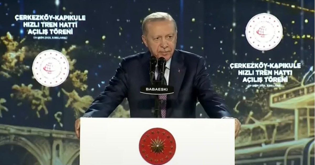 Erdoğan opens Çerkezköy-Kapıkule railway section