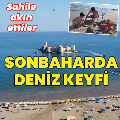 Sahile akın ettiler! Sonbaharda deniz keyfi