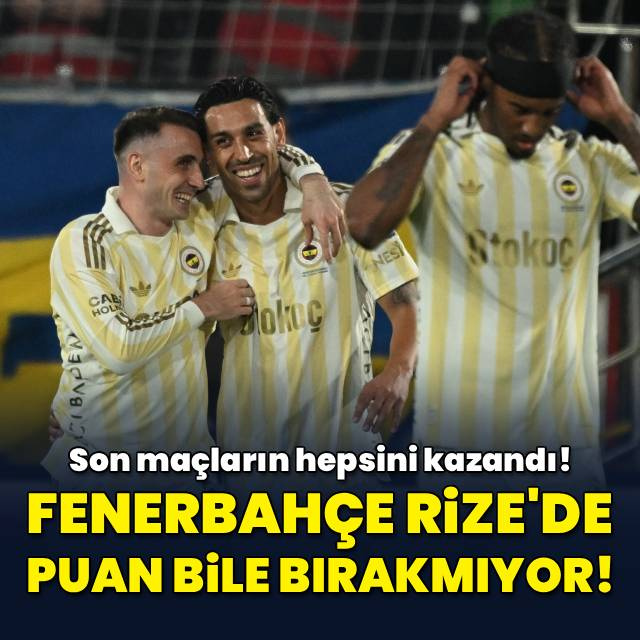 Fenerbahçe Rize'de 7 maçtır puan bırakmıyor!