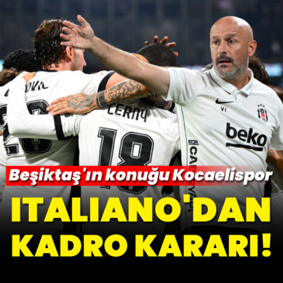 Beşiktaş'ın Kocaelispor 11'i