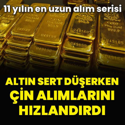 Altın sert düşerken alımlarını hızlandırdı