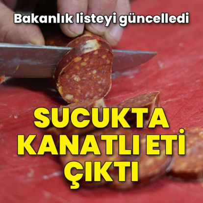 Dana sucukta kanatlı eti çıktı