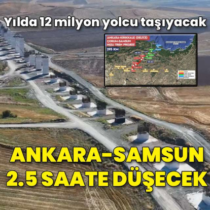 Ankara-Samsun 2.5 saate düşecek