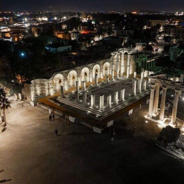 Antalya'nın antik mirası gece müzeciliğiyle aydınlandı