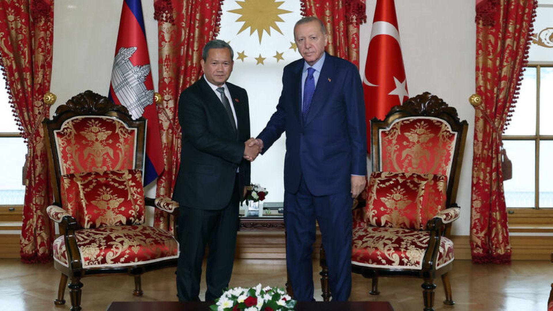 Başkan Erdoğan, Kamboçya Başbakanı Manet'i kabul etti