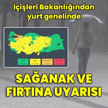 Yurt genelinde sağanak ve fırtına uyarısı