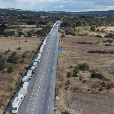 Bulgaristan sınırında 30 kilometre TIR kuyruğu