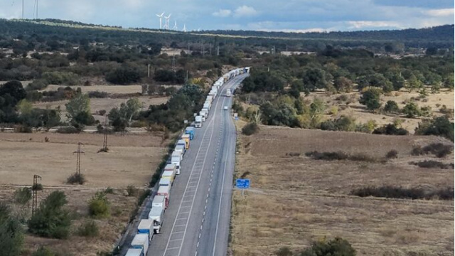Bulgaristan sınırında 30 kilometre TIR kuyruğu