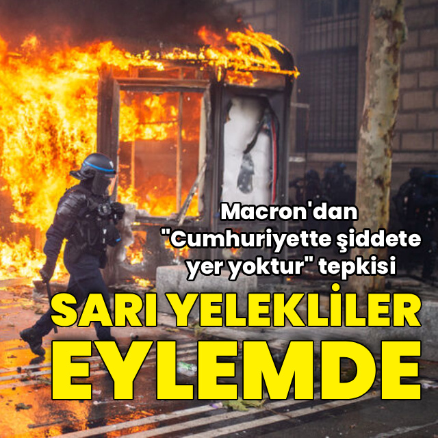 Fransa'da sarı yelekliler eylemde