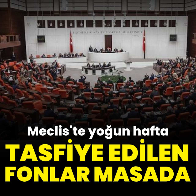 Meclis'te yoğun hafta! Tasfiye edilen fonlar masada