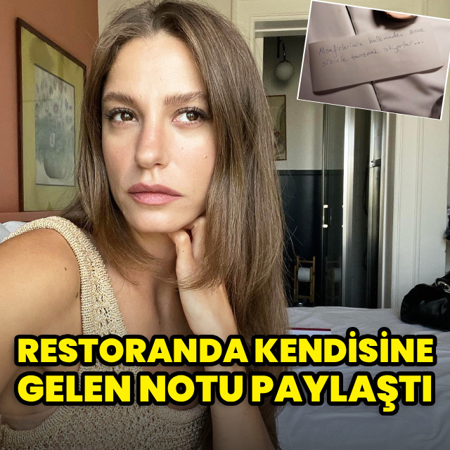Restoranda masasına gelen notu paylaştı