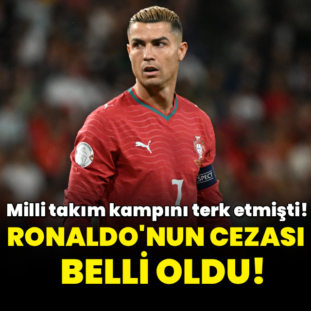 Ronaldo'nun cezası belli oldu!