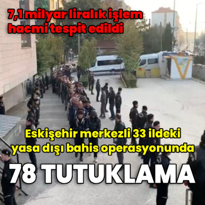 33 ilde yasa dışı bahis operasyonu: 78 tutuklama