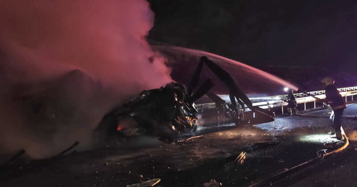 Fuel tanker overturns and catches fire in Turkey, killing driver