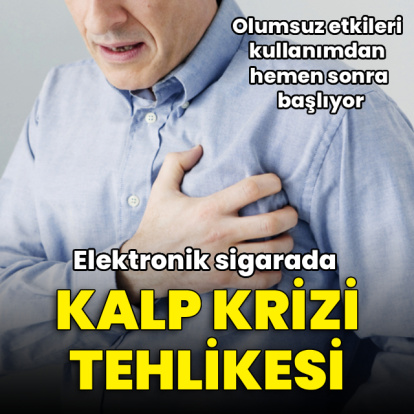 Elektronik sigarada kalp krizi tehlikesi!