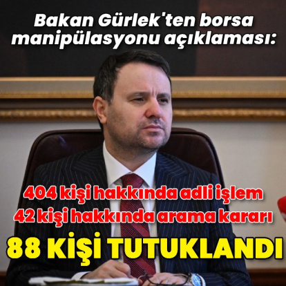 Bakan Gürlek'ten borsa manipülasyonu açıklaması