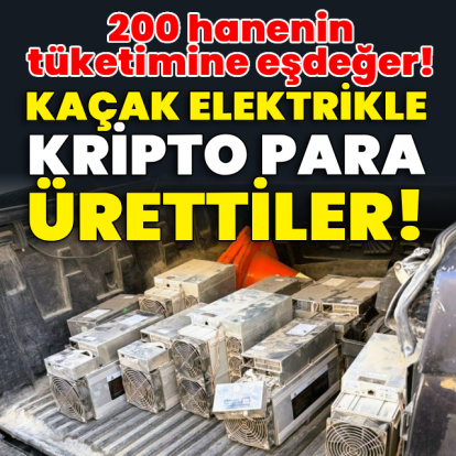 Kaçak elektrikle kripto para ürettiler!