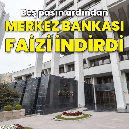 Merkez Bankası'ndan faiz indirimi