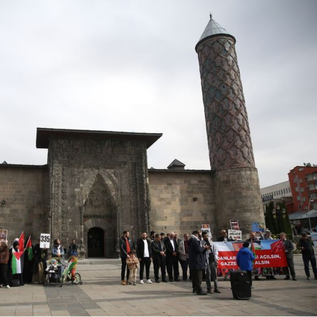 Erzurum'da 154 haftadır Gazze için yürüyorlar