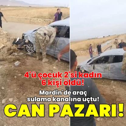Otomobil su kanalına uçtu: 4’ü çocuk, 6 ölü